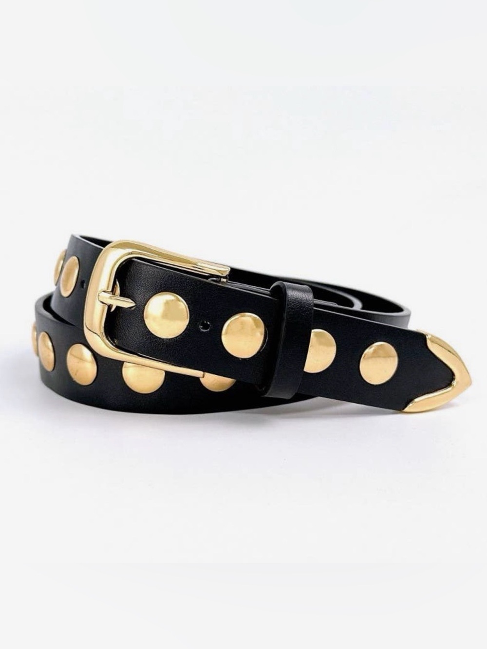Gold Stud Black Belt